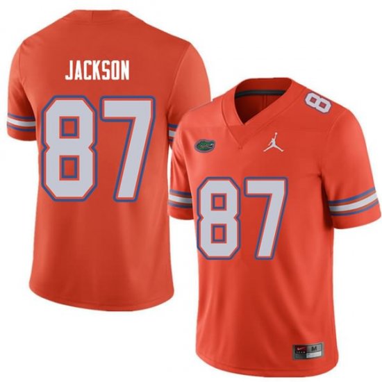 Men's Florida Gators #87 Kalif Jackson NCAA Jordan Brand Orange Authentic Stitched College Football Jersey DTJ6862LA